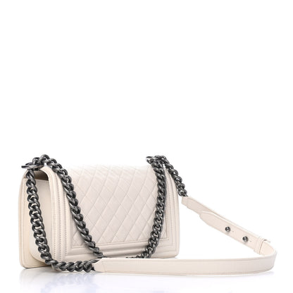 Chanel Caviar Quilted Medium Boy Flap Ivory 2 of 4