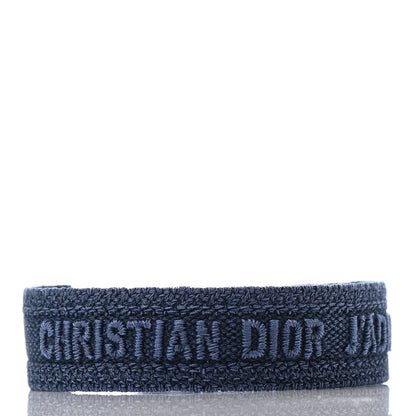Christian Dior Woven Cotton J'Adior Friendship Bracelet Set Denim Blue Beige 4 of 5