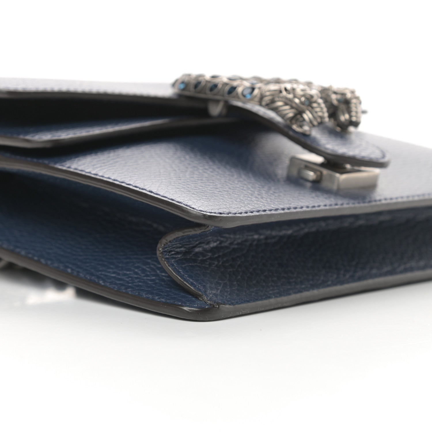 Gucci Dollar Calfskin Crystal Mini Dionysus Shoulder Bag Blue Agata Montana Sapphire 9 of 11
