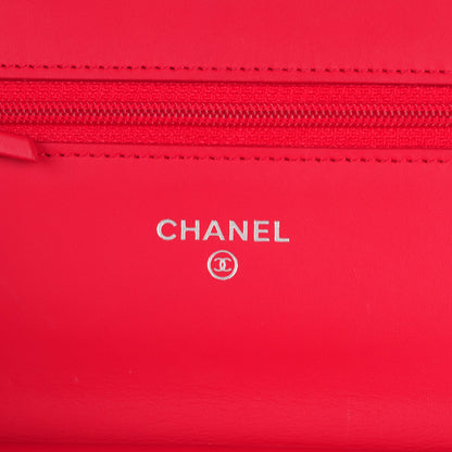 Chanel Caviar Timeless CC Wallet On Chain WOC Dark Pink 6 of 8