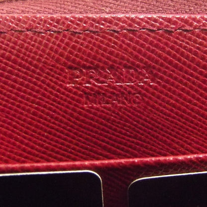 Prada Saffiano Zip Wallet Rubino 6 of 8
