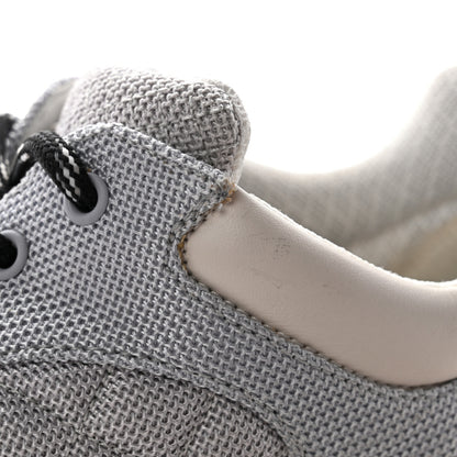 Chanel Mesh Suede Calfskin Grained Calfskin Mens CC Sneakers 45 Gray White 15 of 18