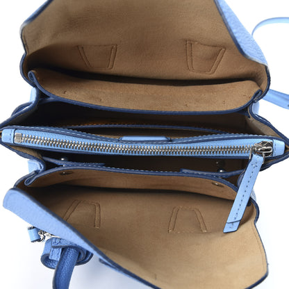 MCM Grained Calfskin Mini Milla Tote Mediterranean Blue 4 of 7