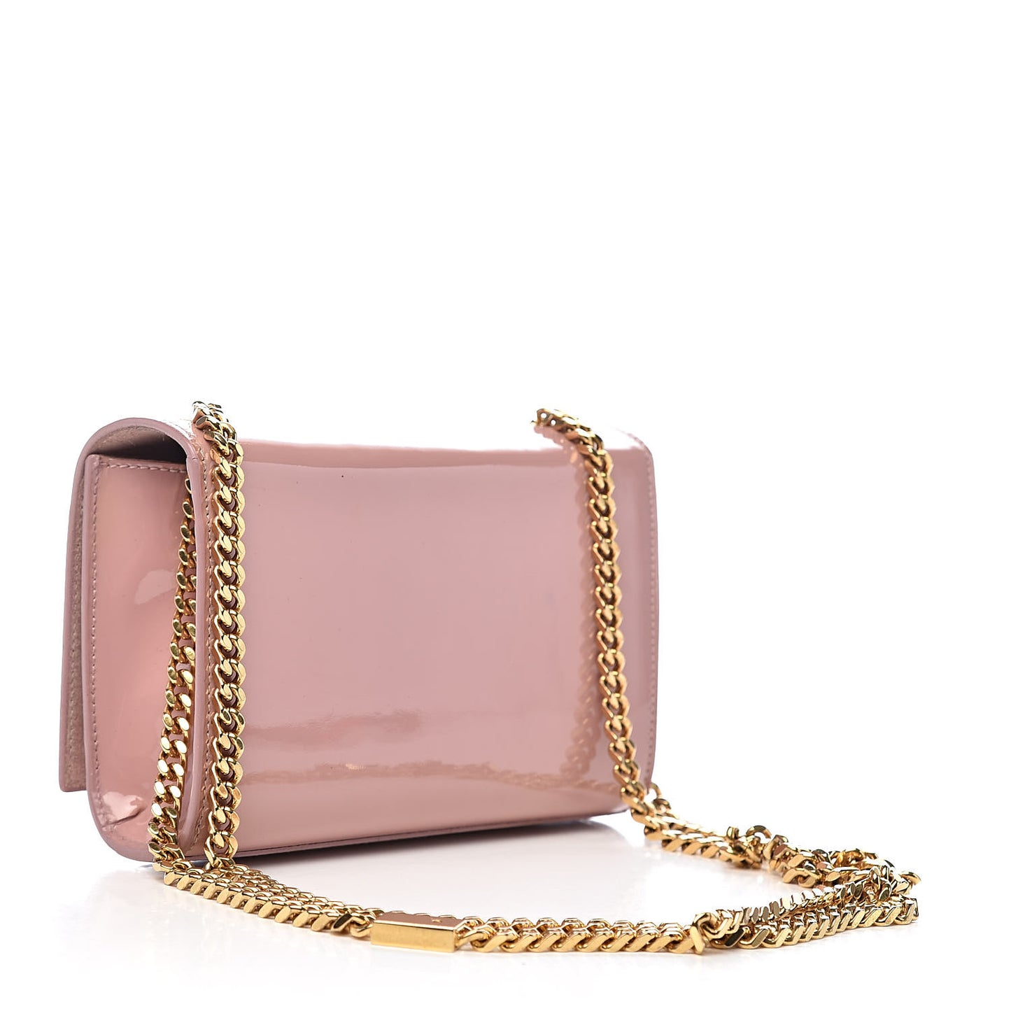 Patent Small Classic Monogram Kate Satchel Dragee