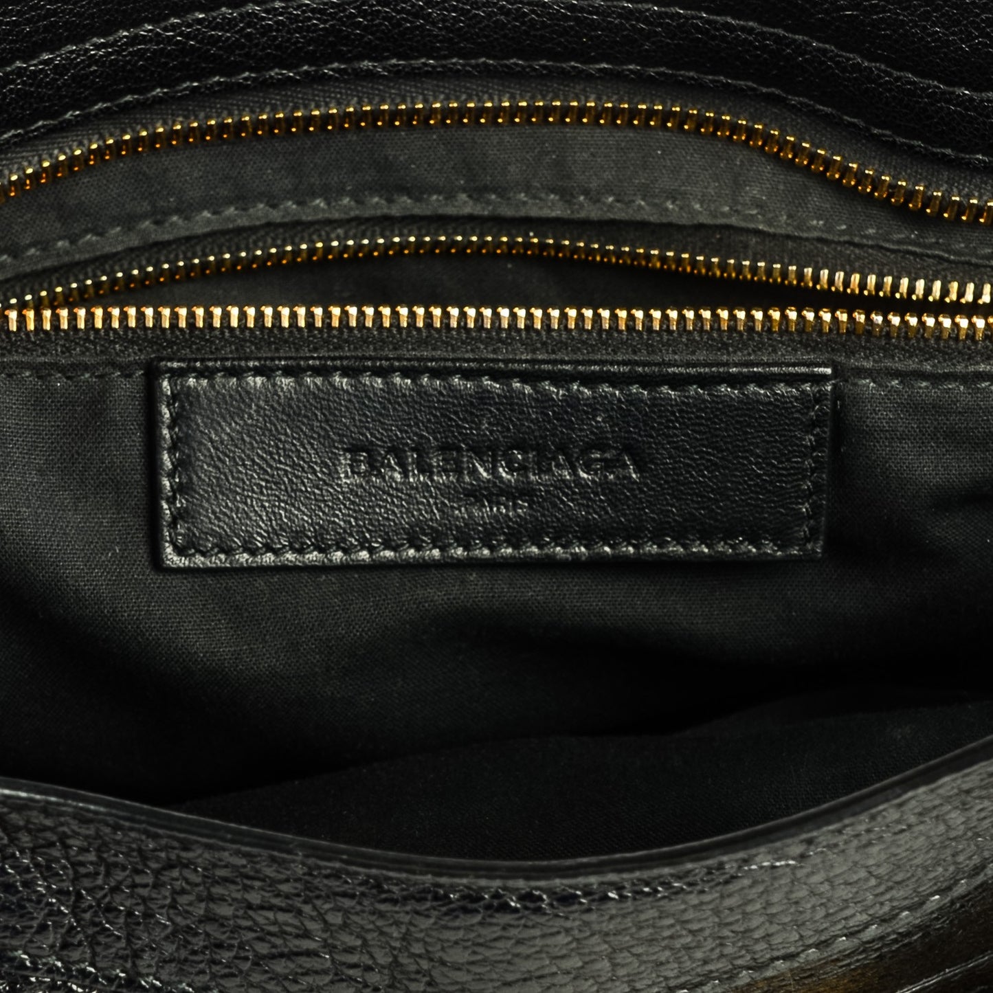 Chevre Gold Metallic Edge Hardware City Black