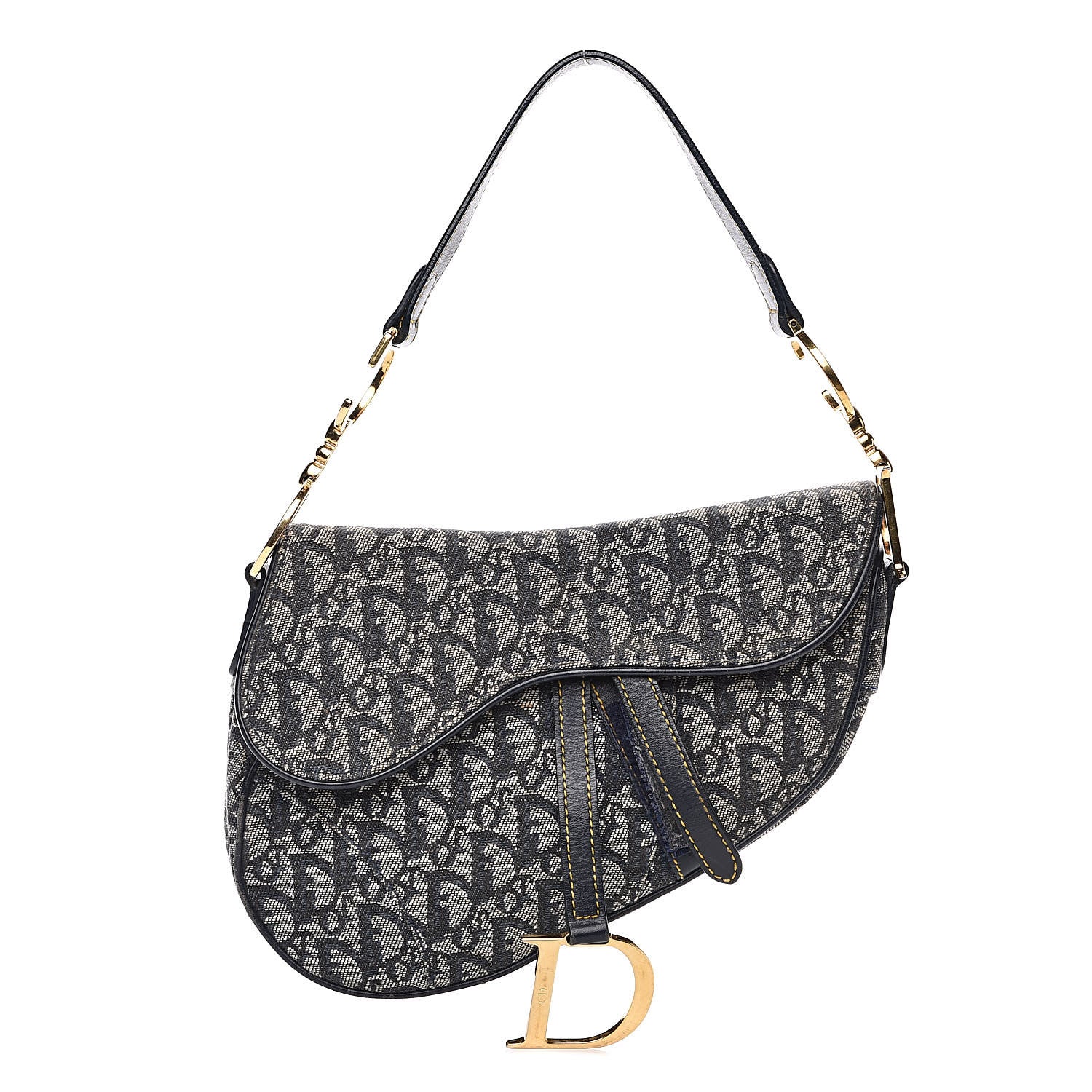 Christian Dior Monogram Saddle Bag Black 1 of 15