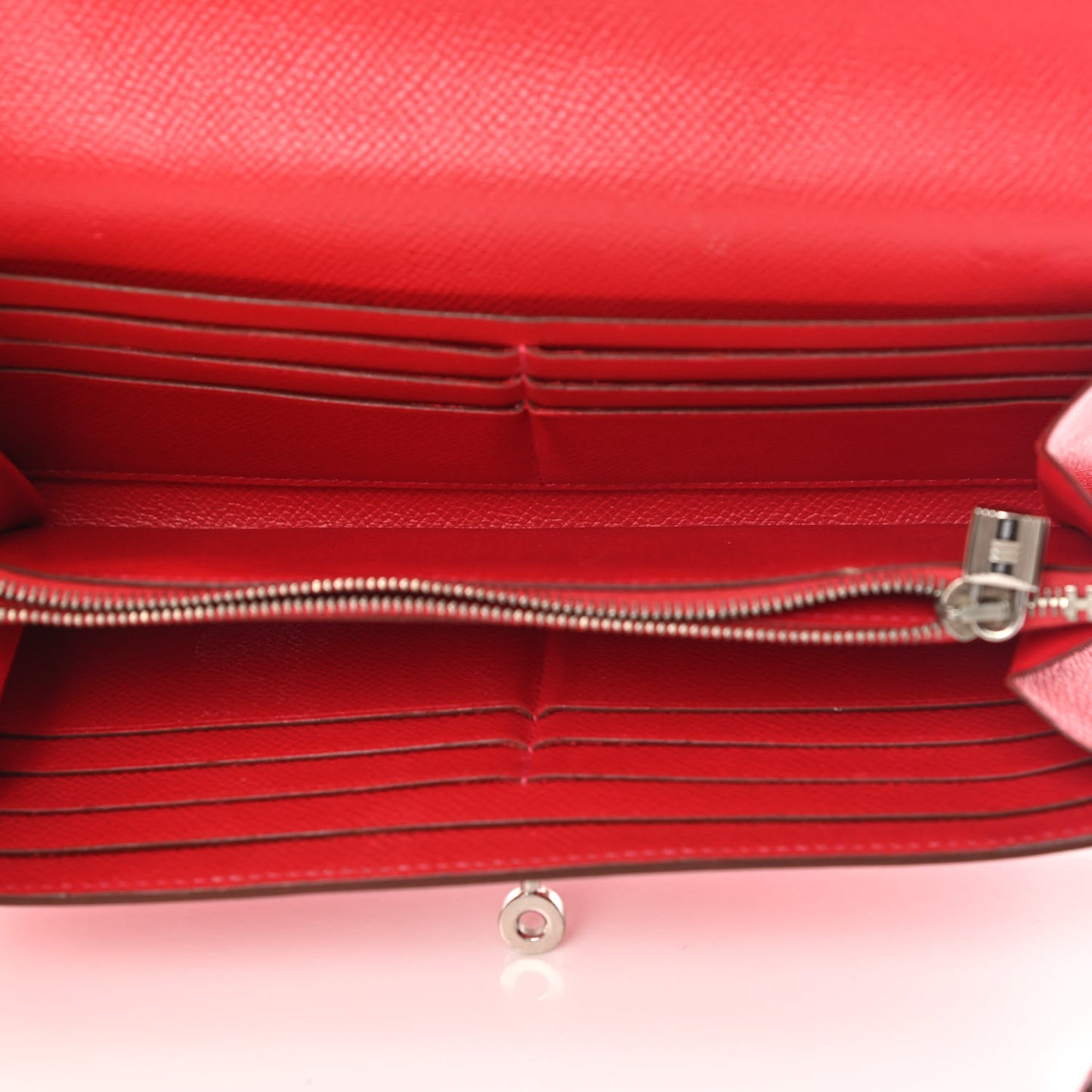 Epsom Kelly Longue Wallet Rouge Casaque