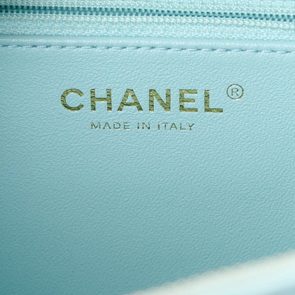Chanel Lambskin Quilted Small Trendy CC Bowling Bag Light Blue 6 of 12