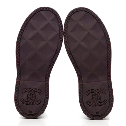 Chanel Caoutchouk CC High Boots 40 Dark Purple 5 of 7