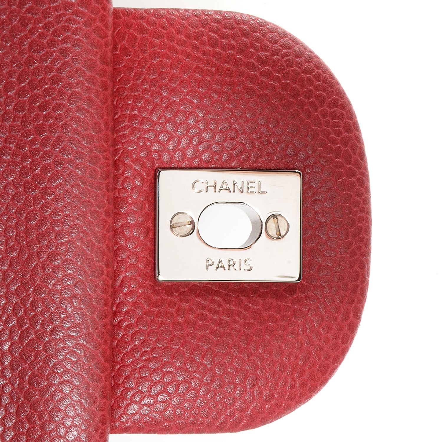 Chanel Caviar Jumbo Double Flap Dark Red 9 of 9