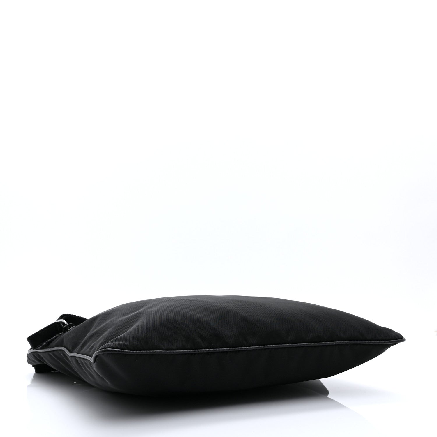 Prada Tessuto Nylon Saffiano Flat Messenger Bag Black 4 of 11