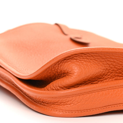 Hermes Taurillon Clemence Evelyne III PM Orange 9 of 10
