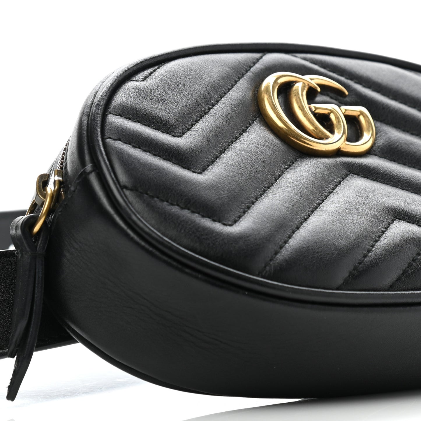 Calfskin Matelasse GG Marmont Belt Bag 85 34 Black
