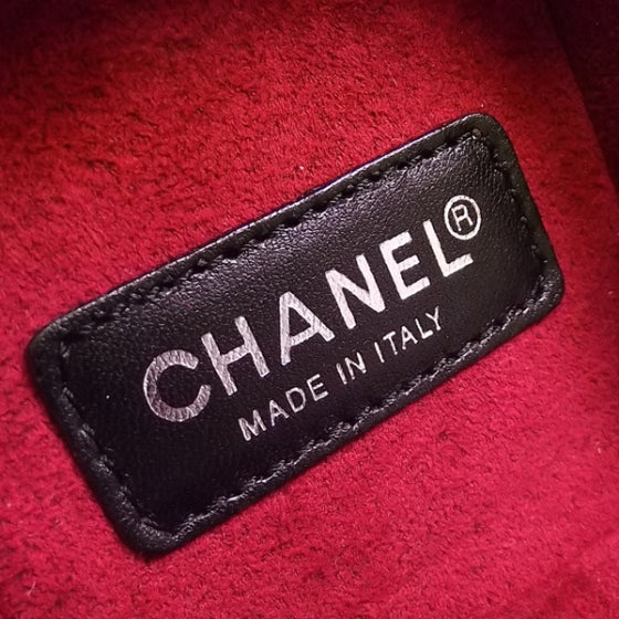Chanel Patent Camelia Rubiks Cube Wristlet Black 7 of 9