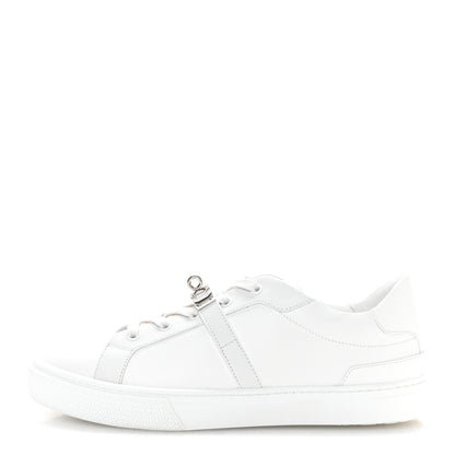 Hermes Calfskin Epsom Mens Day Sneakers 42 White 1 of 9