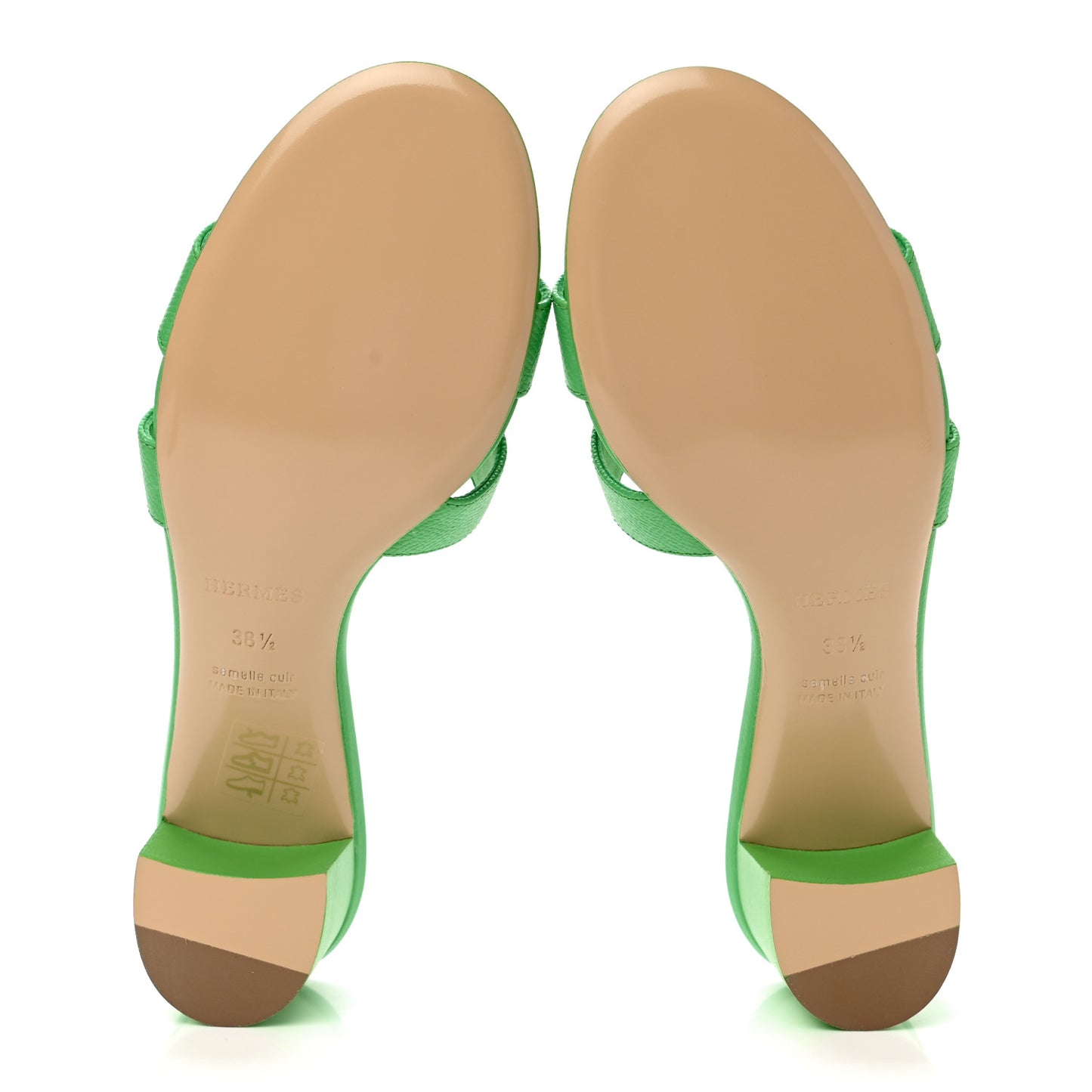 Epsom Oasis Sandals 38.5 Vert Pomme