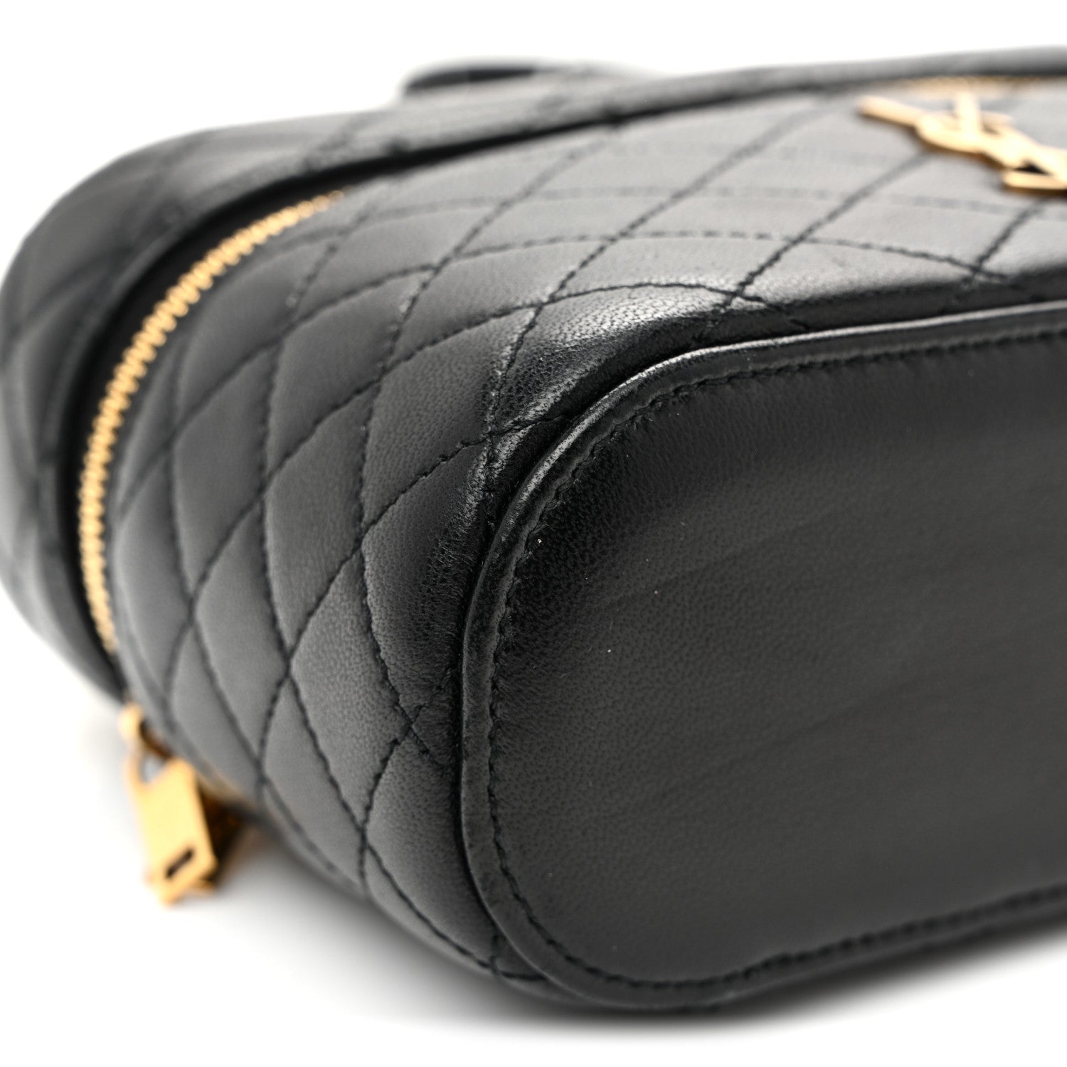 Saint Laurent Lambskin Quilted Mini Gaby Vanity Case Black 8 of 9