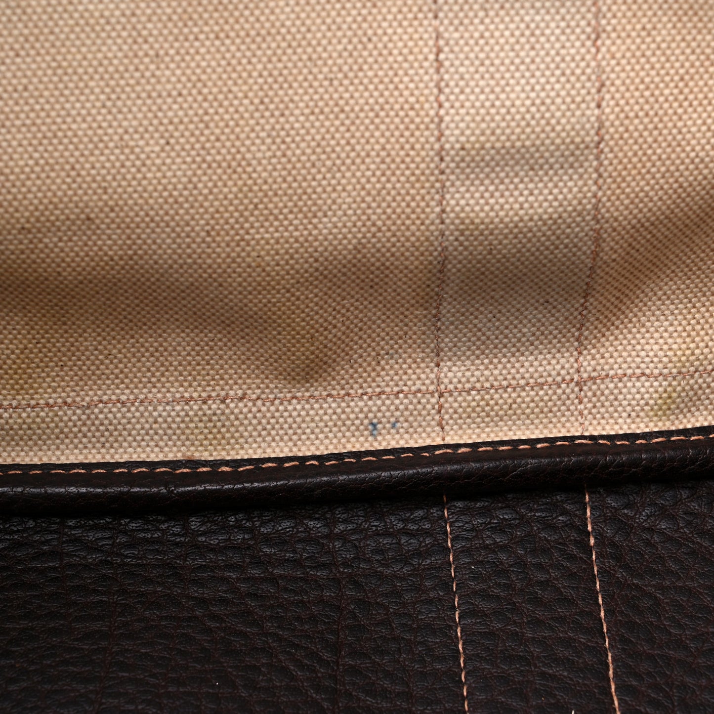 Buffle Skipper Toile Garden Party 36 MM Tote Marron Fonce
