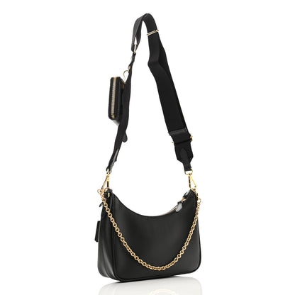 Prada Saffiano Lux Re-Edition 2005 Shoulder Bag Black 3 of 12