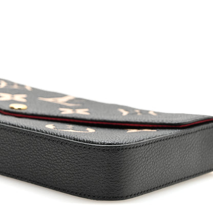 Louis Vuitton Empreinte Monogram Giant Felicie Pochette Black Beige 9 of 10