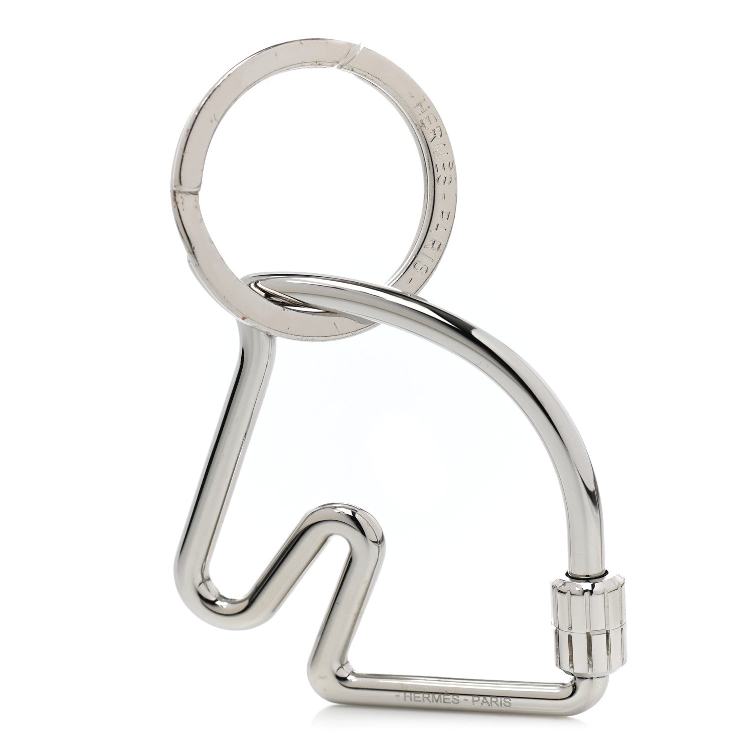 Hermes Palladium Cheval Key Ring 1 of 5
