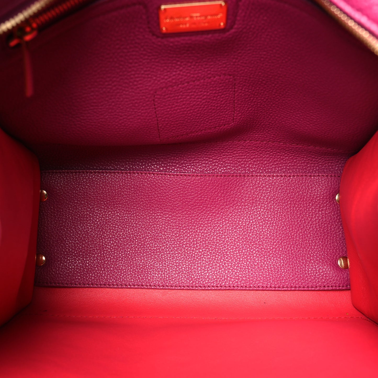 Calfskin Double Handle Medium Amy Tote Sangria Pamplona