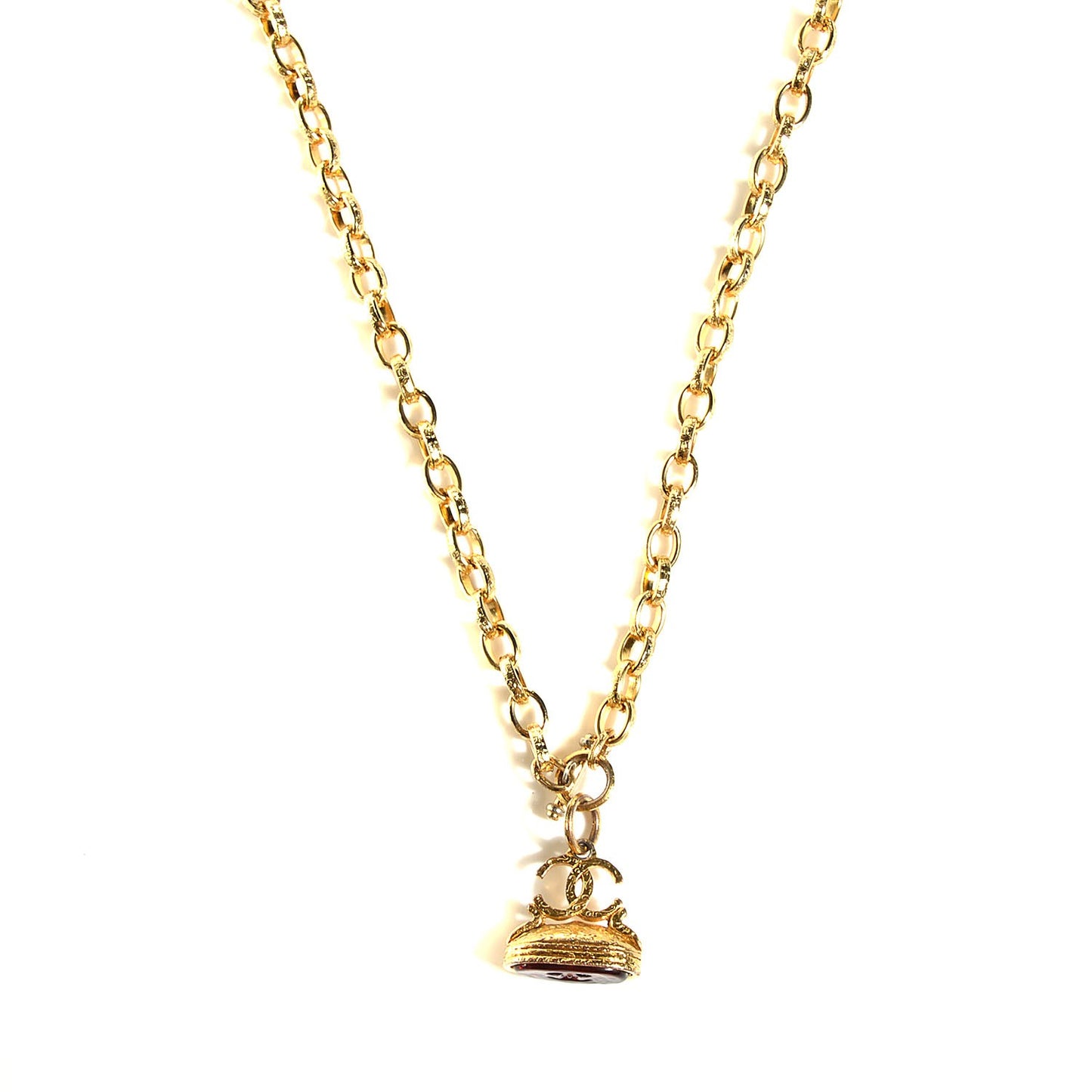 CC Gripoix Chain Necklace Gold