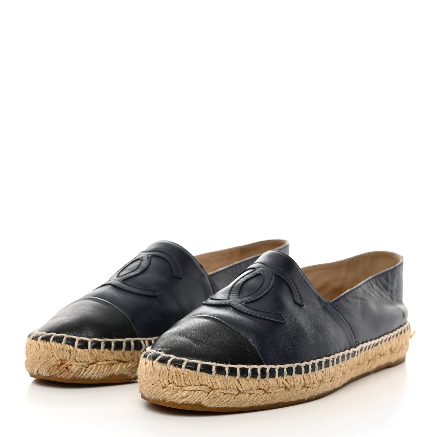 Lambskin CC Espadrilles 39 Navy Black