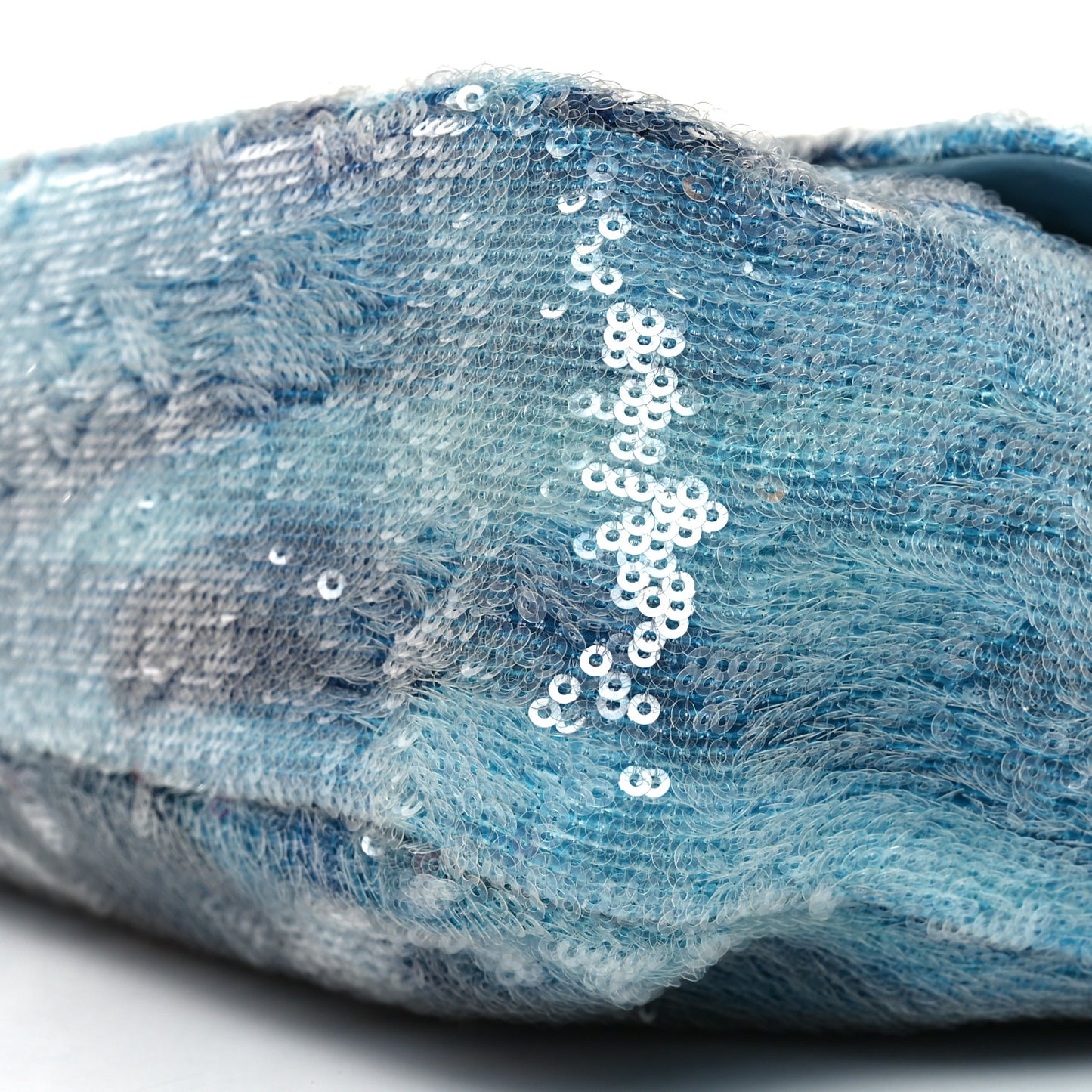 Sequin Large Waterfall Flap Light Blue