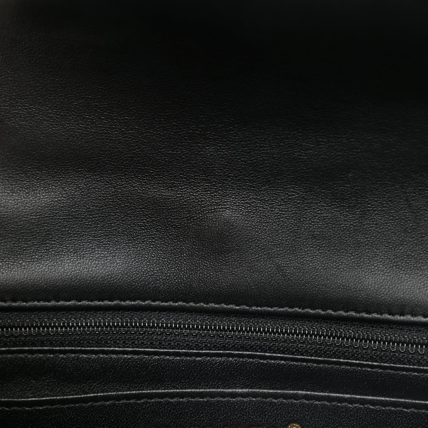 Lambskin Quilted Mini Rectangular Flap Black