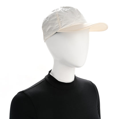 Chanel Nylon Quilted Cap Hat M White 3 of 18