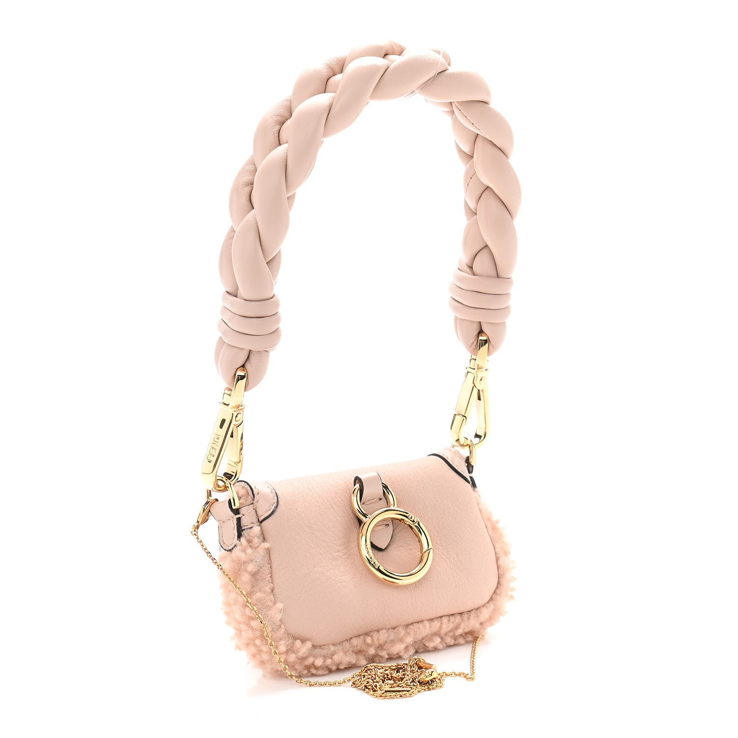Fendi Lambskin Shearling Nano Baguette Maxi Handle Charm Soap 3 of 11