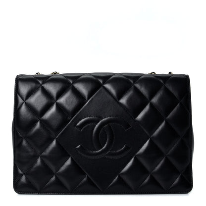 Chanel Lambskin Quilted Medium Diamond CC Flap Black 1 of 4