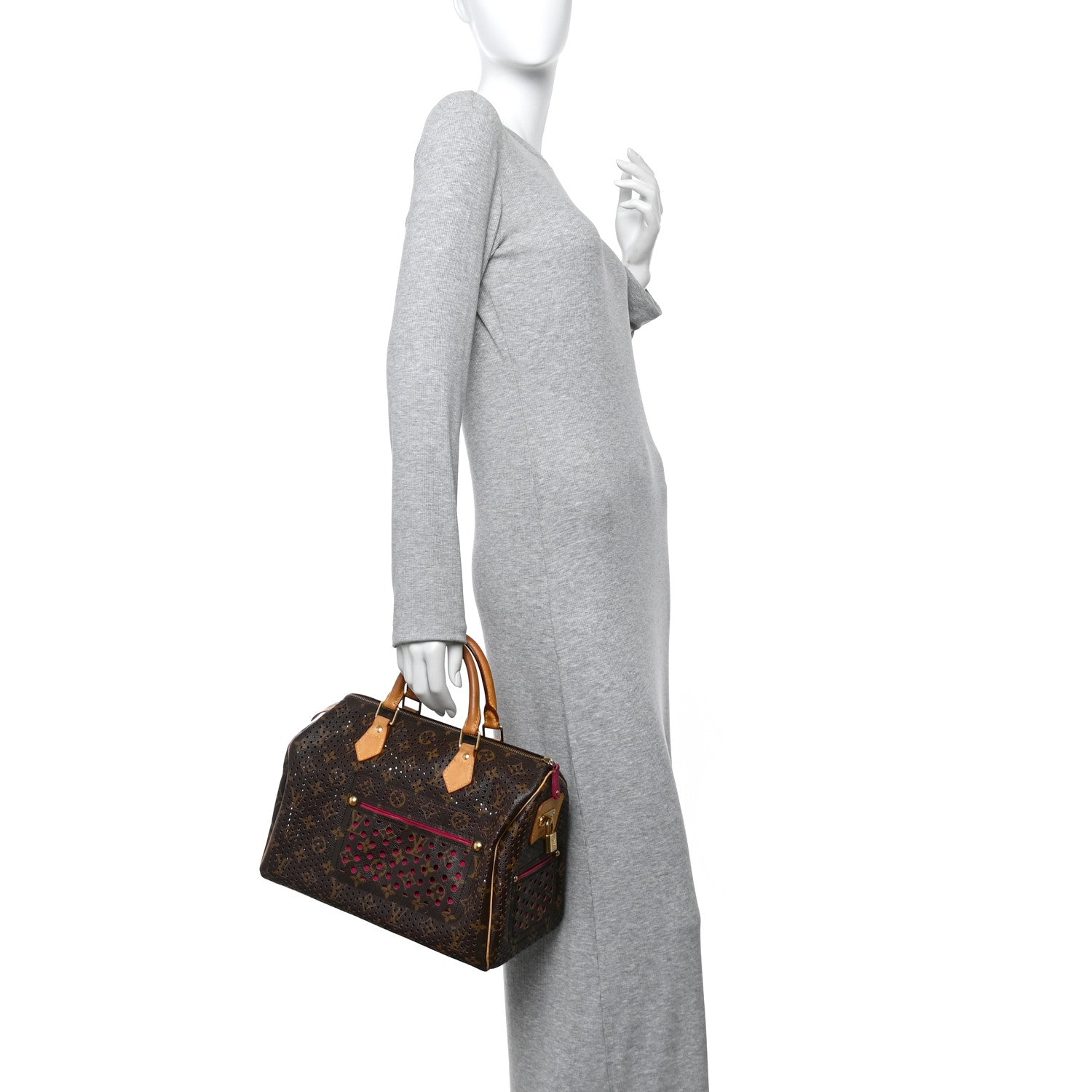 Louis Vuitton Monogram Perforated Speedy 30 Fuchsia 2 of 15