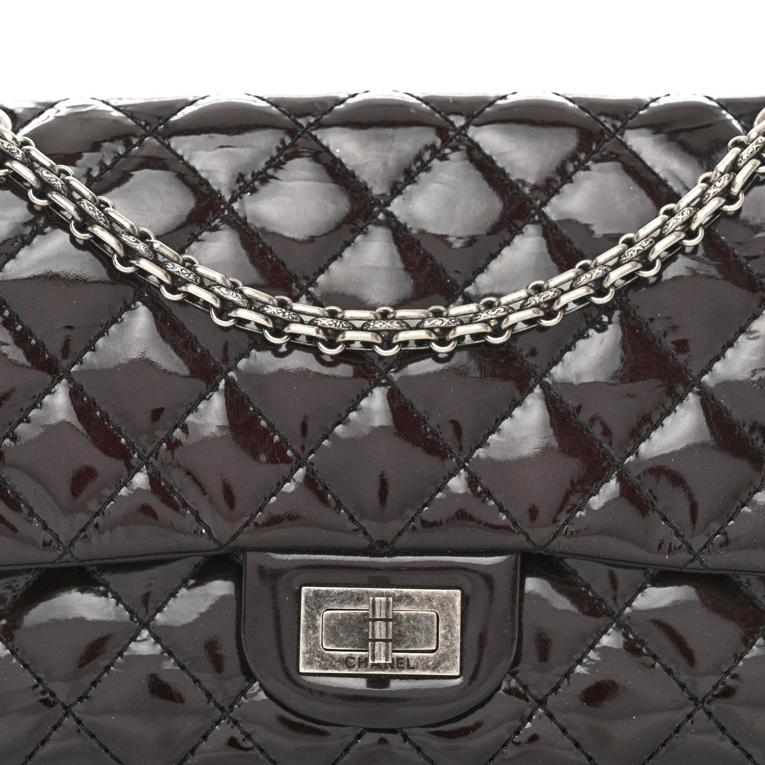 Chanel Patent Calfskin Quilted 2.55 Reissue 225 Flap Black 5 of 13