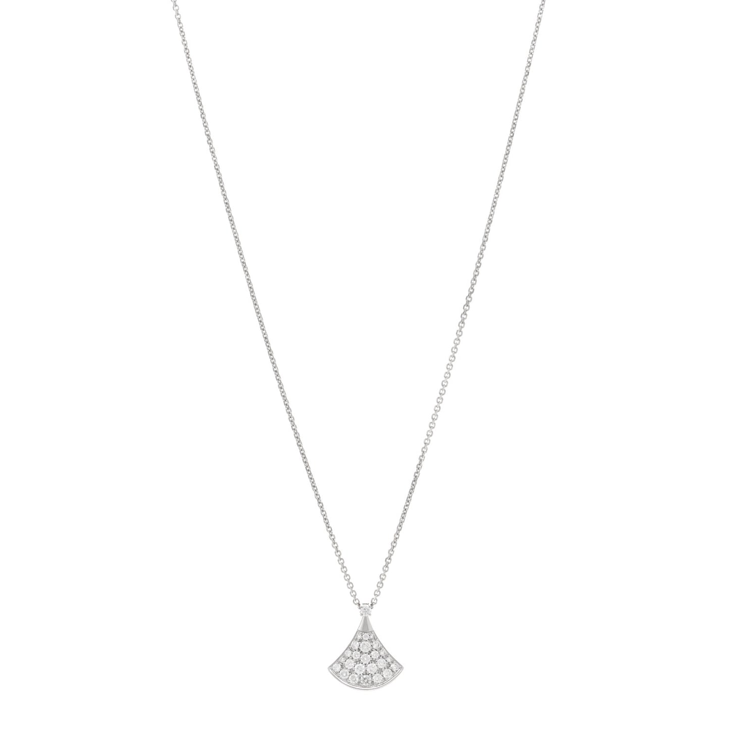 18K White Gold Diamond Divas' Dream Pave Necklace