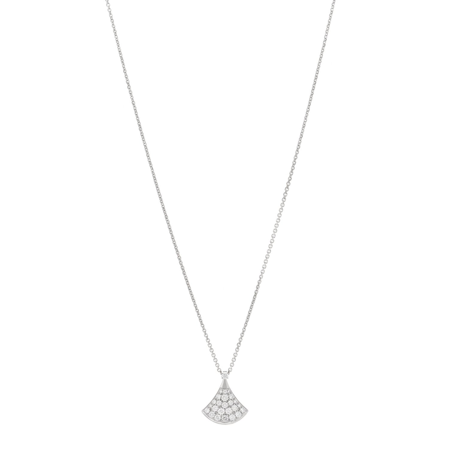 Bulgari 18K White Gold Diamond Divas' Dream Pave Necklace 1 of 4