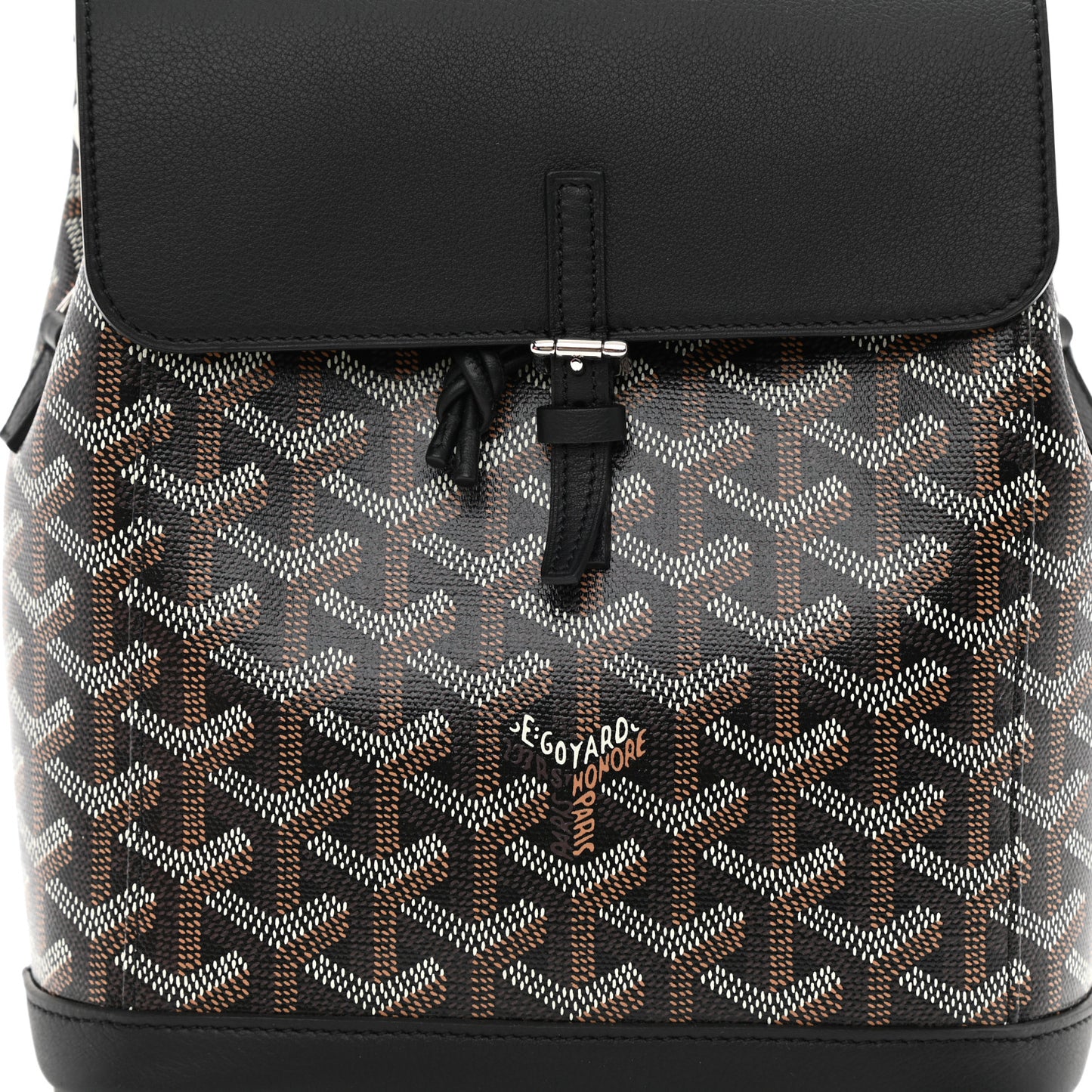 Goyardine Calfskin Mini Alpin Backpack Black