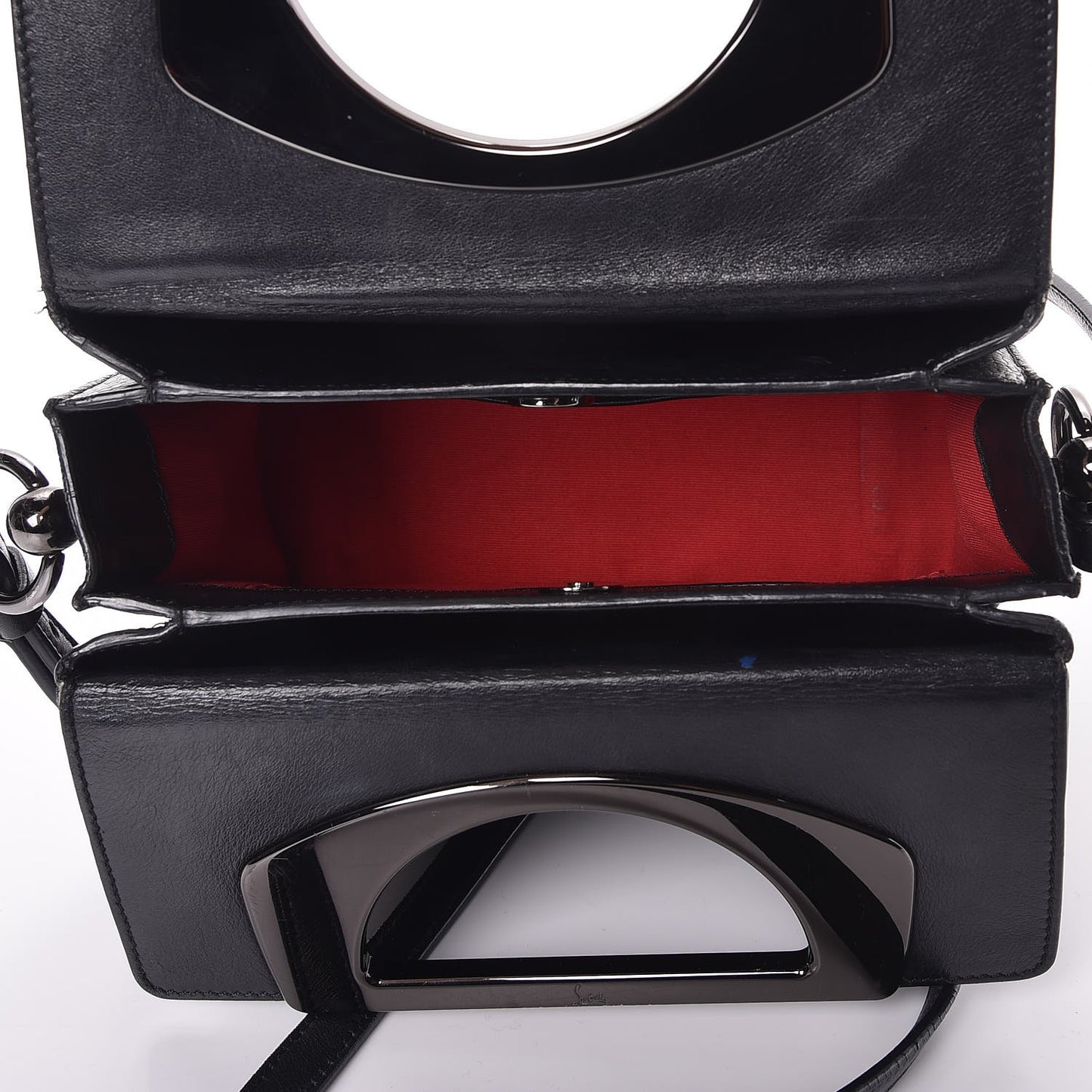 Grained Calfskin Passage Messenger Black