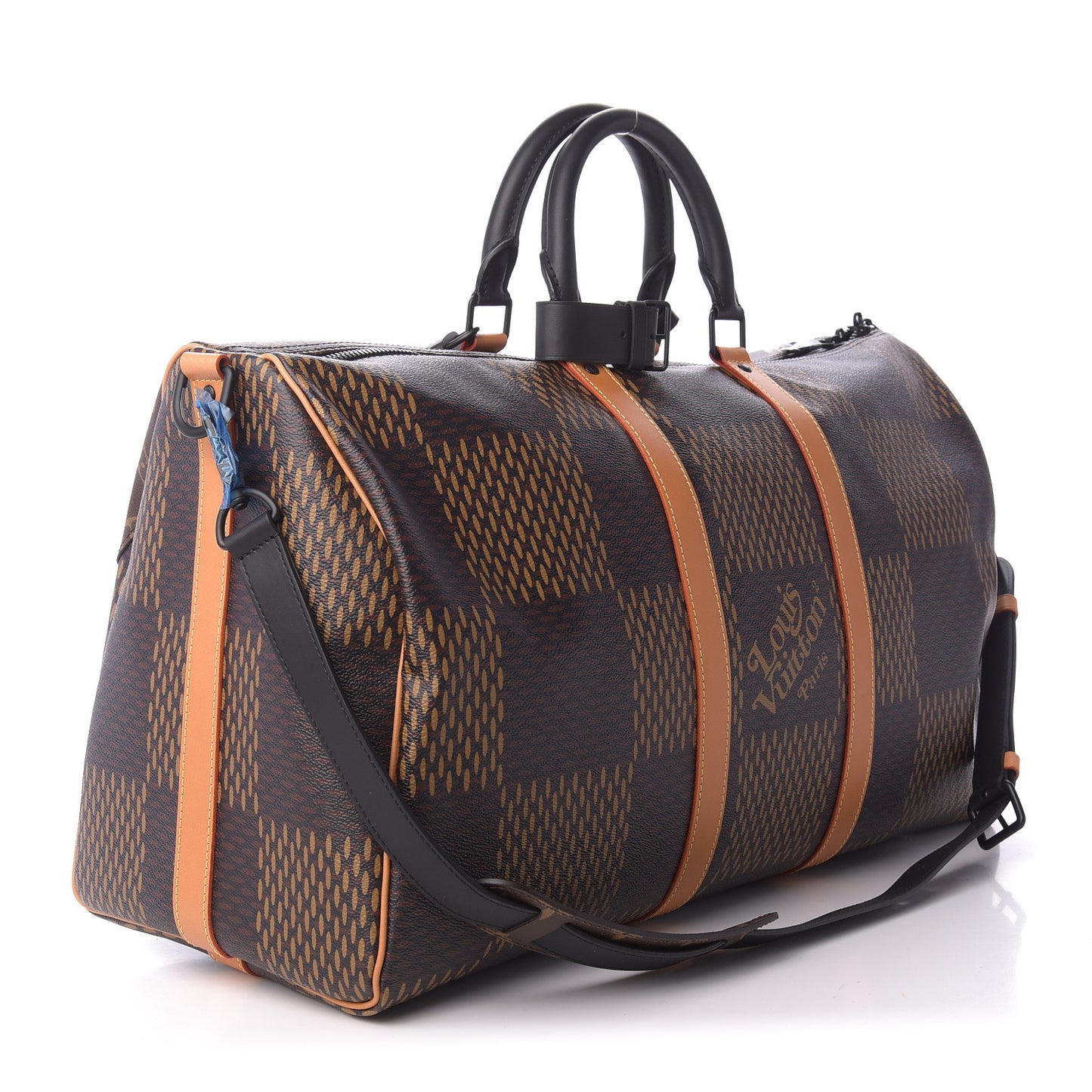 X NIGO Giant Damier Ebene Monogram Keepall Bandouliere 50