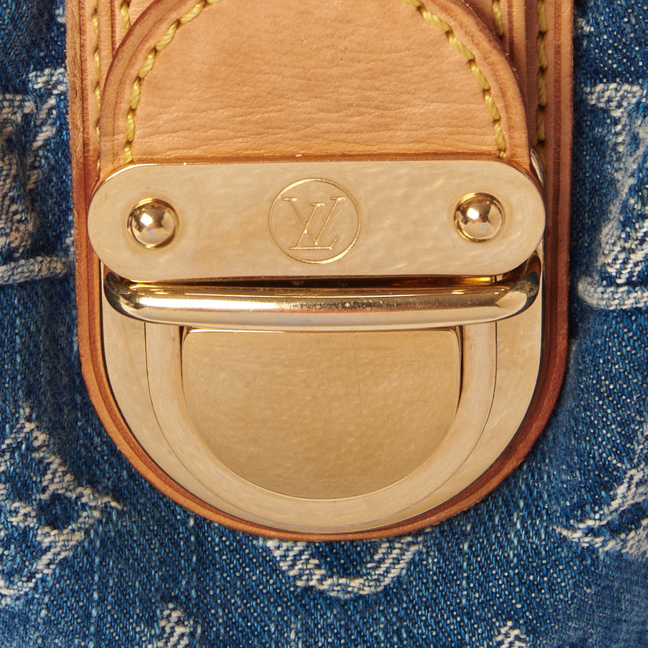 Louis Vuitton Monogram Denim Pleaty Blue 8 of 9