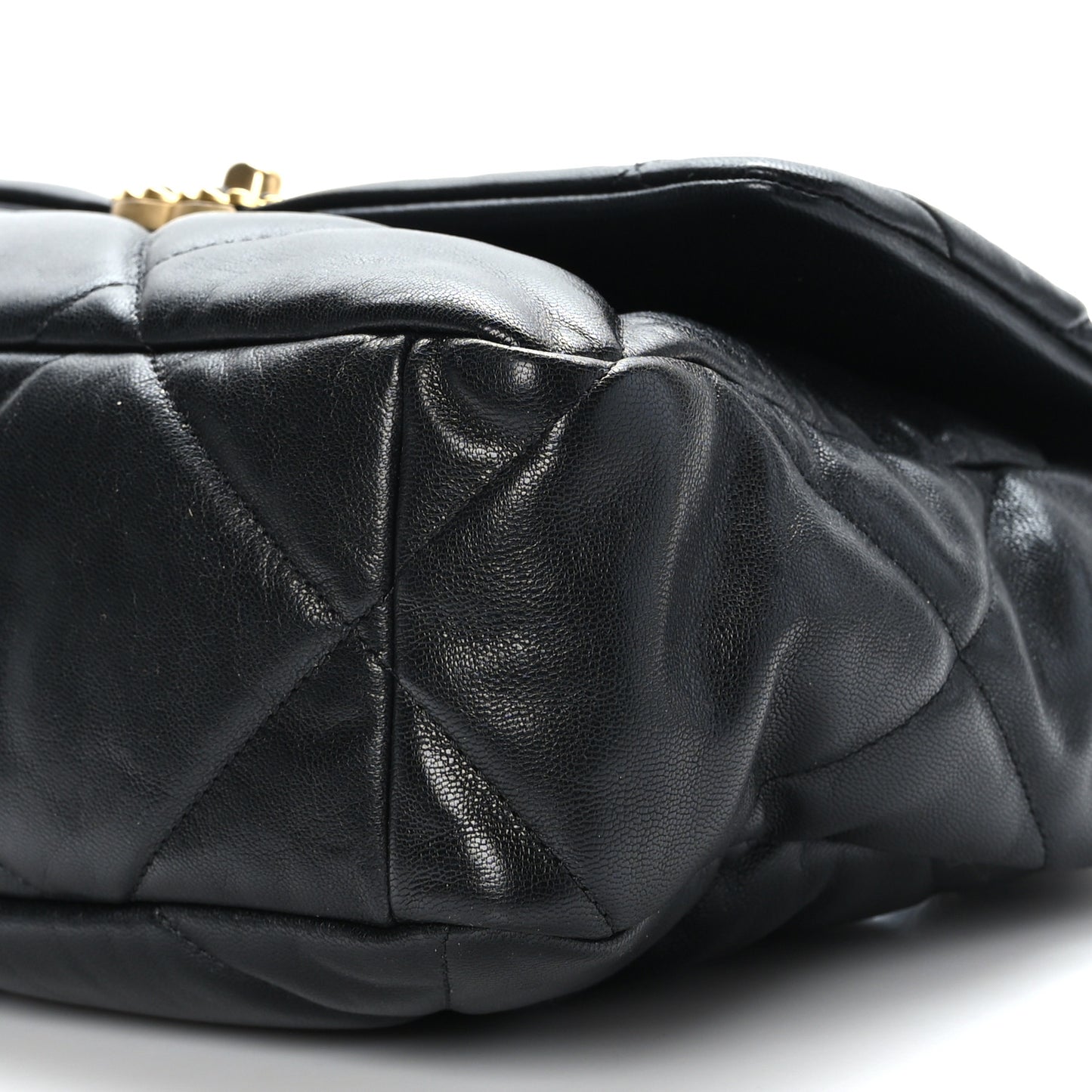 Lambskin Quilted Large Chanel 19 Flap Black