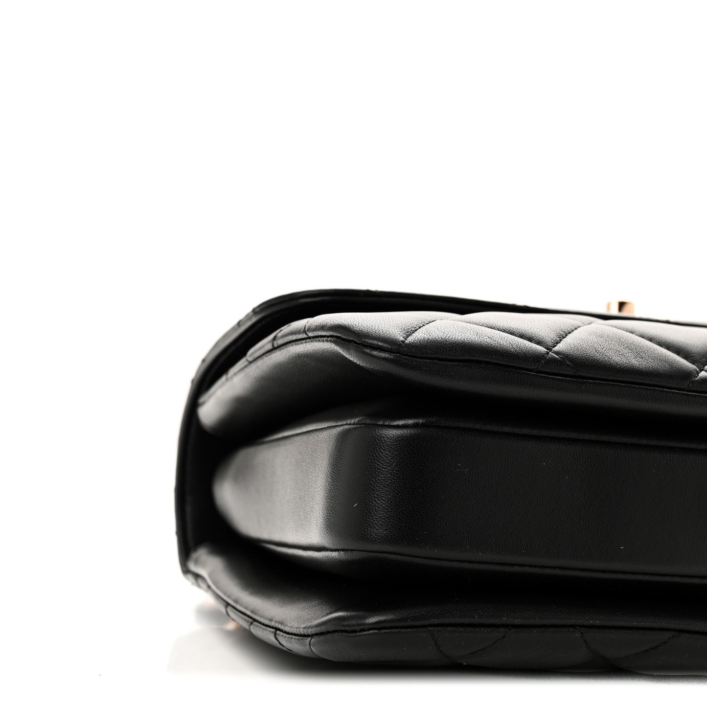 Lambskin Quilted Small Trendy CC Dual Handle Flap Bag Black