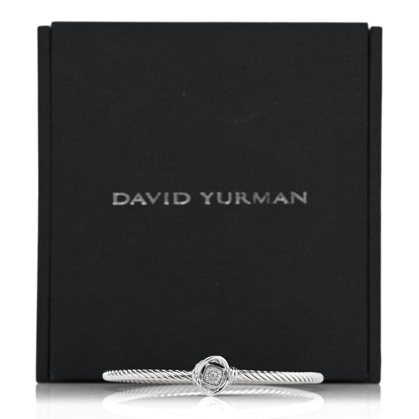 Sterling Silver Diamond 3mm Infinity Bracelet