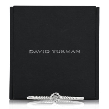 David Yurman Sterling Silver Diamond 3mm Infinity Bracelet 4 of 4