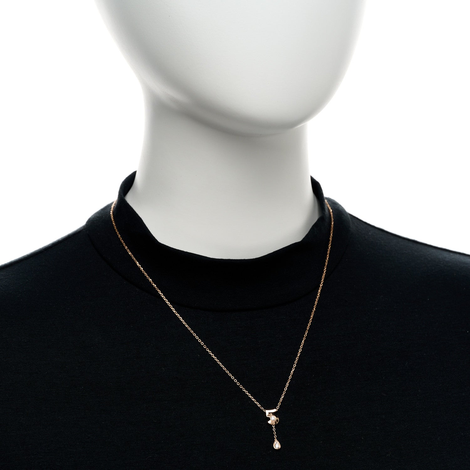 Chanel 18K Beige Gold Diamond Eternal No 5 Necklace 1690349