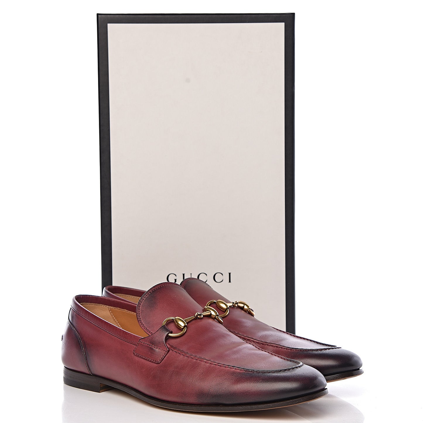 Calfskin Horsebit Mens Jordaan Loafers 9 Strong Red