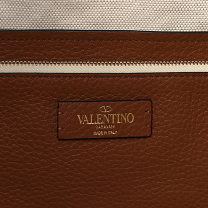 Valentino Garavani Raffia Calfskin Rockstud Summer Tote Multicolor 6 of 13