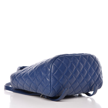 Chanel Lambskin Quilted Small Urban Spirit Backpack Blue 4 of 14