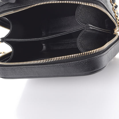 Chanel Caviar Quilted Small CC Filigree Vanity Case Black 6 of 9